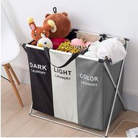 3 Section Foldable Laundry Basket