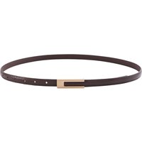 Adjustable Skinny PU Leather Belt Dark