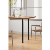 Living and Home 80cm/31.50 inch 4Pcs Black Round Metal Table Legs with Plastic Foot Pads Furniture Replacement Legs for Dining Table Workbench, Desk