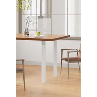 Living and Home 73cm/28.74 inch 2Pcs Folding White Metal Table Legs with Plastic Foot Pads Furniture Replacement Legs for Dining Table Dressing Table