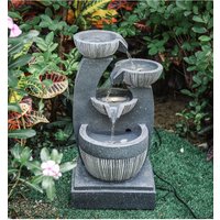 Garden Sanctuary Outdoor Electric Freestanding Garden Fountain Rockery Decor in Natural