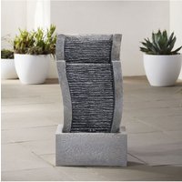 Garden Sanctuary Solar Powered Water Feature Garden Rockery Fountain in Natural