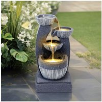 Outdoor Solar Powered Water Fountain Rockery Decoration