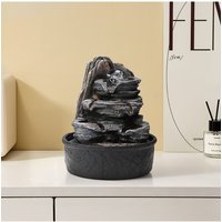 Rockery Cascading Tabletop Water Fountain LED Crystal Ball