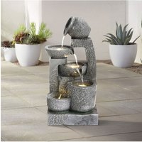 Cascade Feature Outdoor Solar powered Water Fountain