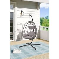 Egg Shaped Freestanding Hanging Chair Stand & Cushion