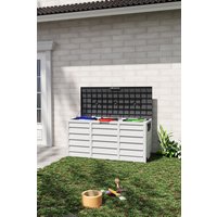 Outdoor Plastic Tool Storage Deck Box Wheels