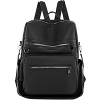 Chic PU Leather Backpack Multiple Pockets