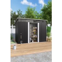 Metal Outdoor Garden Storage Shed Lockable Sliding Doors