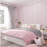 Living and Home 9.5m Pink Non-Woven Fabric Pinstripe Wallpaper