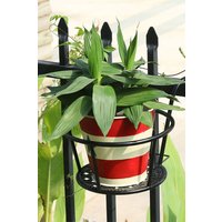H&O Direct Hanging Railing Plant Pot in Black