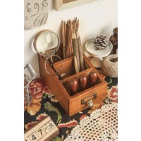 Wooden Desk Organiser 3 Compartments