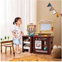 Living and Home Pretend Kitchen Playset Toys in Brown