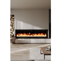 Living and Home 73"/186cm Electric Fireplace with Remote Control,Ultra Quiet in Black