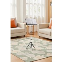 Living and Home Versatile Foldable Music Stand with Adjustable Tripod in Black