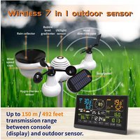 Living and Home Wifi Colour Digital Weather Station in Black