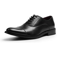 Classic Leather Oxford Shoes Lace Up Closure