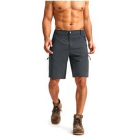 MODISHION Men's Multi-Pocket Casual Cargo Shorts in Grey | Size: Small