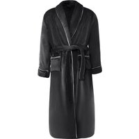 Lapel Collar Flannel Dressing Gown
