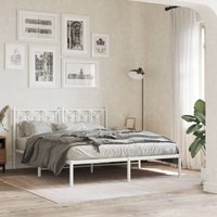 Metal Bed Frame without Mattress Headboard 160x200cm 160x200 cm