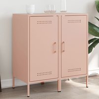 Berkfield Home Sideboards 2 pcs Pink 36x39x79 cm Steel | Size: 36 x 39 x 79 cm