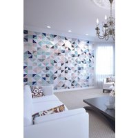 Origin Murals Geometry Wall Mural in Pink | Size: W300 cm x H240 cm