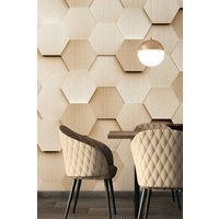 Metal Hexagons Wall Mural W350 cm x H280 cm