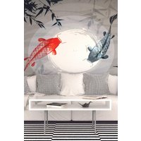 Watercolour Koi Wall Mural W300 cm x H240 cm