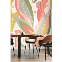 Abstract Leaf Shapes Wall Mural W350 cm x H280 cm
