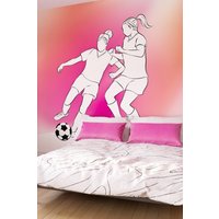 Playing Football Wall Mural W350 cm x H280 cm