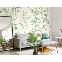 Origin Murals Flower Tree Wall Mural in Natural | Size: W300 cm x H240 cm