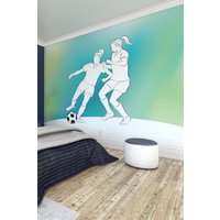 Playing Football Wall Mural W300 cm x H240 cm