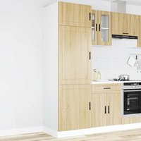 Berkfield Home Kitchen Cupboard "Porto" Sonoma Oak Engineered Wood in Brown