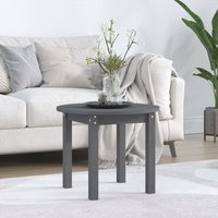 Berkfield Home Coffee Table Grey Ø 55x45 cm Solid Wood Pine