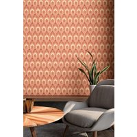 Hoopla Walls Deco Arch Matt Wallpaper in Orange