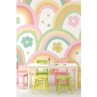 Rainbow Wobble Wall Mural W350 cm x H280 cm