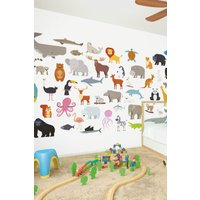 Animal Collection Wall Mural W350 cm x H280 cm