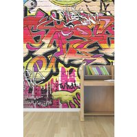 City Graffiti Wall Mural W350 cm x H280 cm
