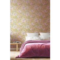 Honeysuckle Leaf Trail Matt Wallpaper Pink