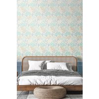 Chrysanthemum Matt Wallpaper Duck Egg