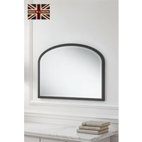 Yearn Mirrors Eternity Curved Arch Mantle Mirror Black Bevelled