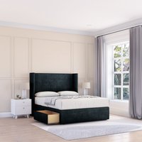 Devonshire Naples Wingback Bed Set 2 Drawers & 54" Floor Standing Headboard Double