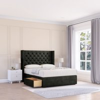 Dior Dumfries Wingback Bed Set 2 Drawers & 54" Floor Standing Headboard Double