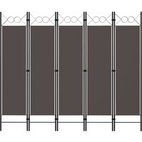 Berkfield Home 5-Panel Room Divider Anthracite 200x180 cm in Black