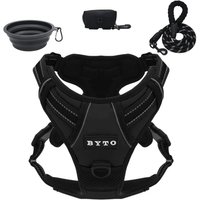 BYTO No Pull Harness Set Reflective Strips 5ft Dog Lead Medium