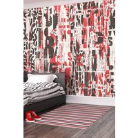 Letterpress Graffiti Wall Mural W300 cm x H240 cm
