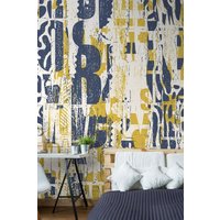 Letterpress Graffiti Wall Mural W350 cm x H280 cm