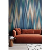 Ikat Zig Zag Wall Mural W350 cm x H280 cm