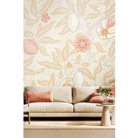Origin Murals Fruit & Foliage Wall Mural in Light Pink | Size: W300 cm x H240 cm