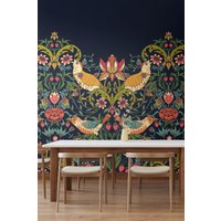 Birds Fruit & Foliage Wall Mural Mid W300 cm x H240 cm